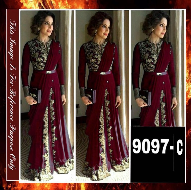 designer bollywood style maroon embroidered salwar suit