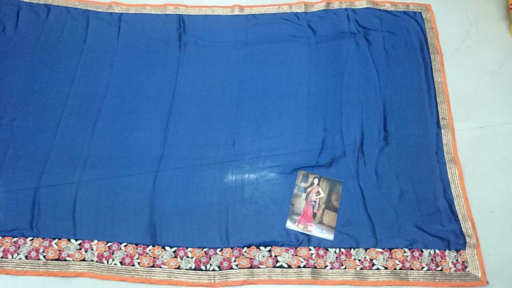 Designer embroidered festival wear saree