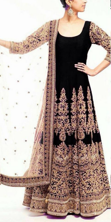Designer heavy embroidered black wedding suit