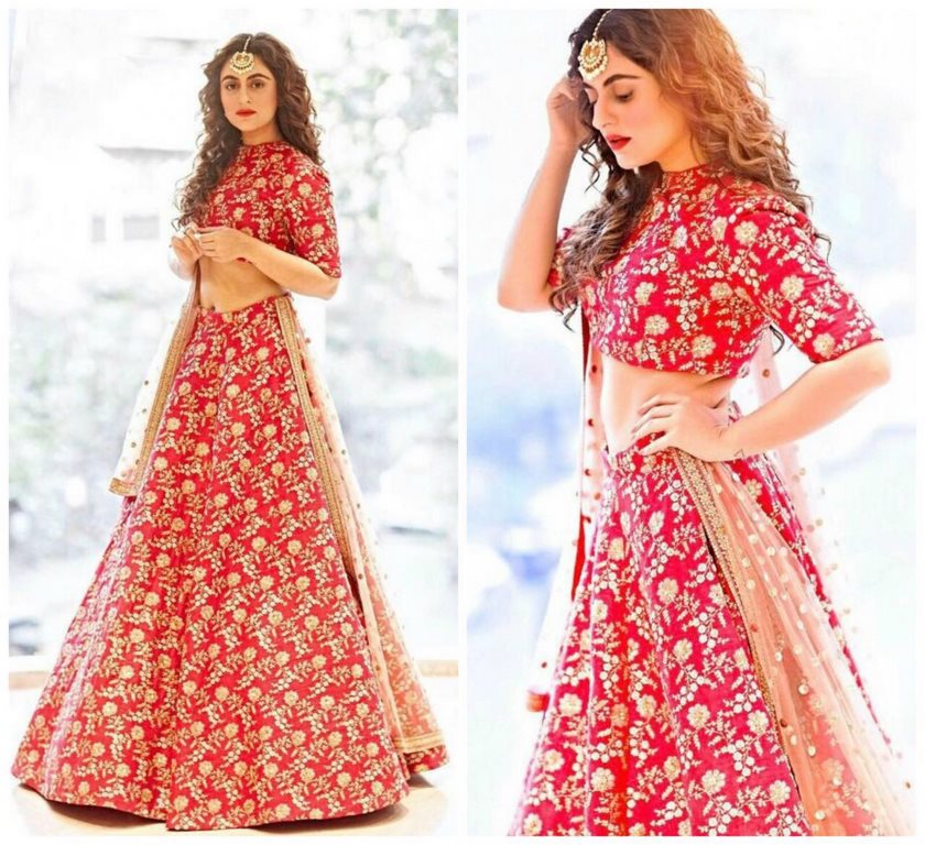 Designer Heavy embroidered wedding lehenga