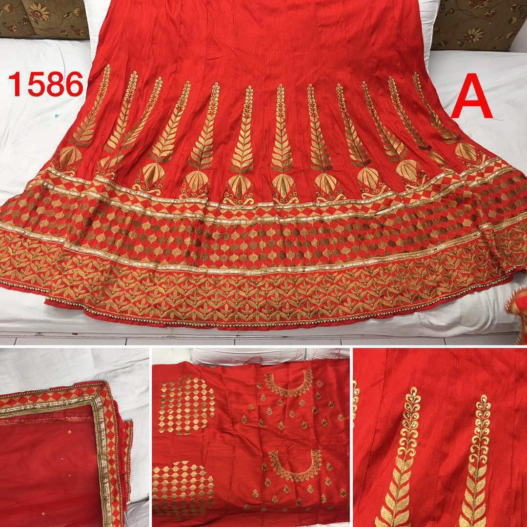 Designer heavy embroidered wedding lehenga