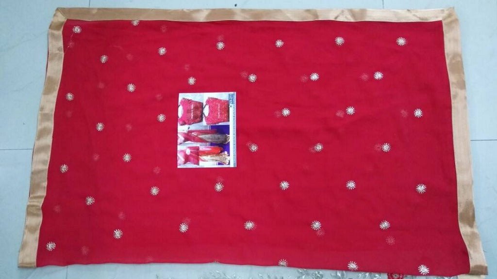 Designer heavy embroidered wedding saree