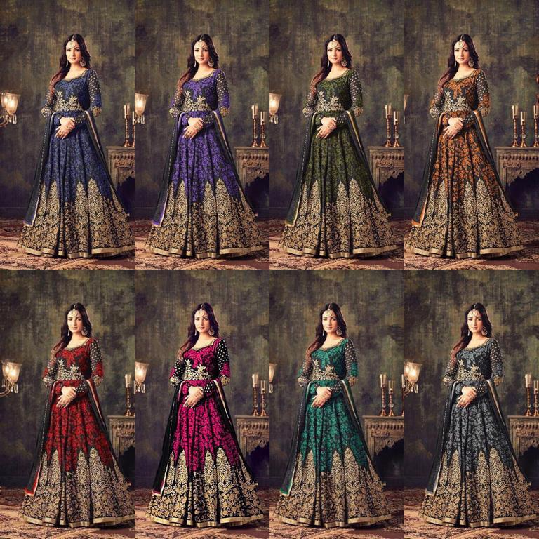 Designer Multicolor embroidered Gown