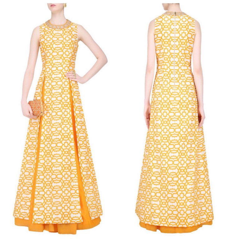 Designer Pretty look yellow kurti