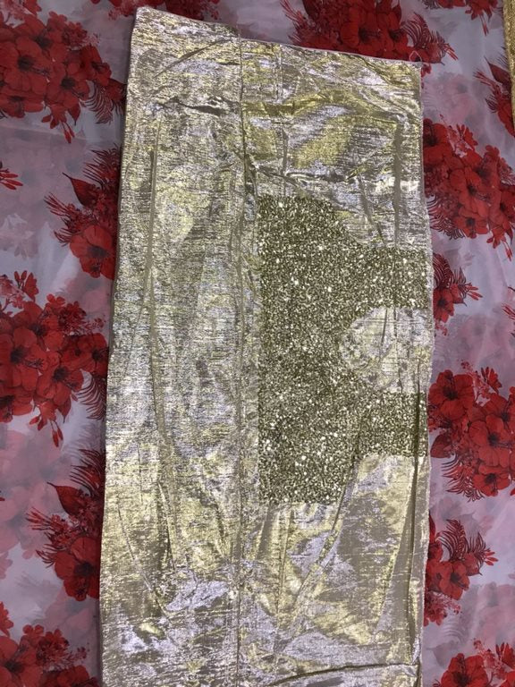 Designer white georgette flower printed partywear saree