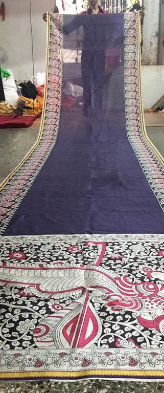 Fabulous Black Printed Festival Saree