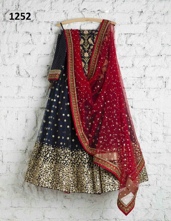 Fabulous embroidered blue lehenga