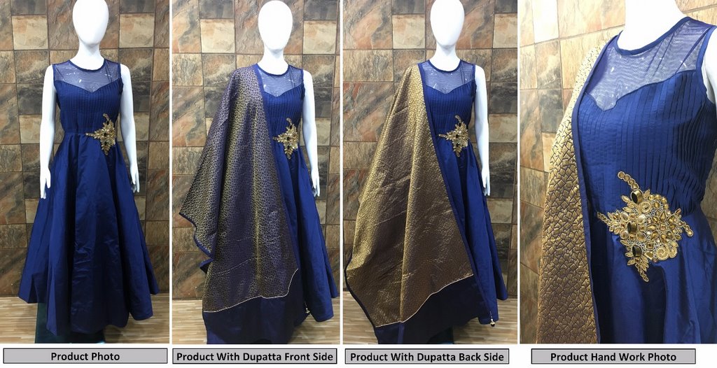 Gorgeous Blue Party wear Gown