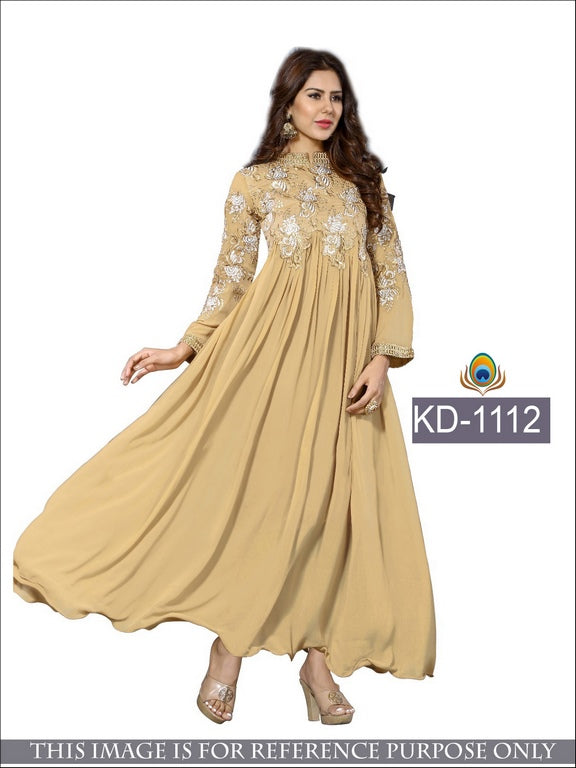 Gorgeous brown embroidered gown