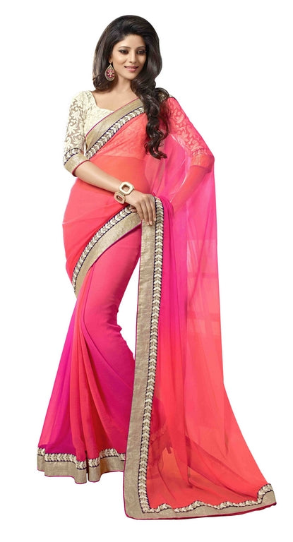 Gorgeous multicolor partywear saree