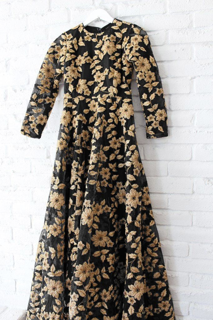 Green net Heavy embroidered bridal gown