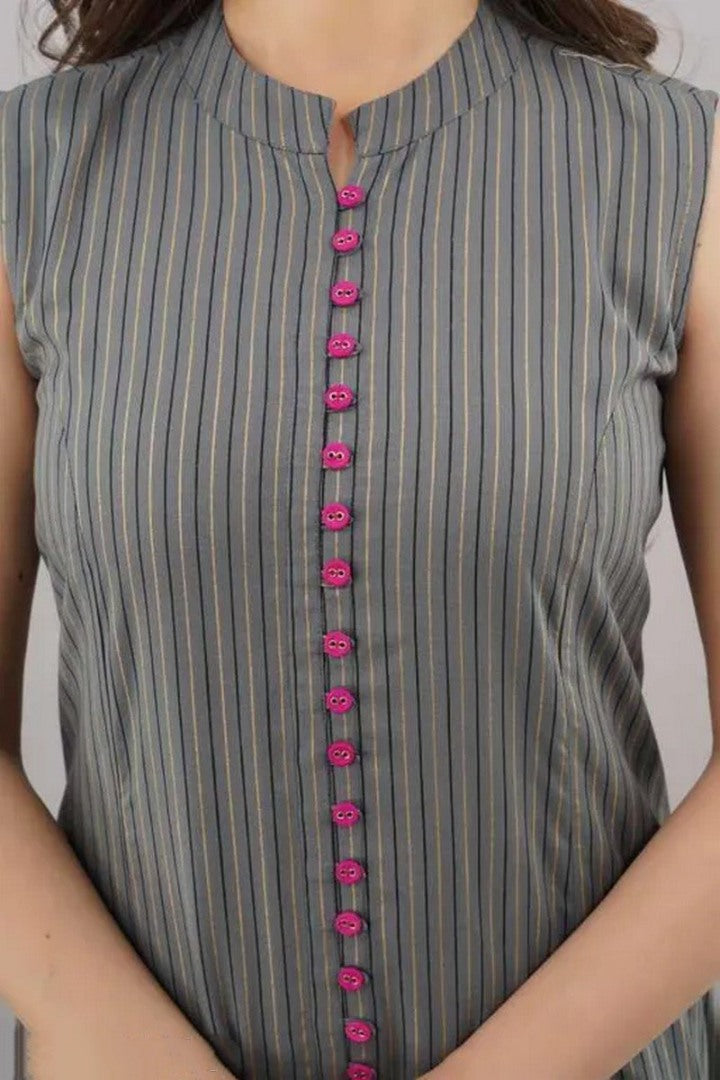 Grey rayon kurti