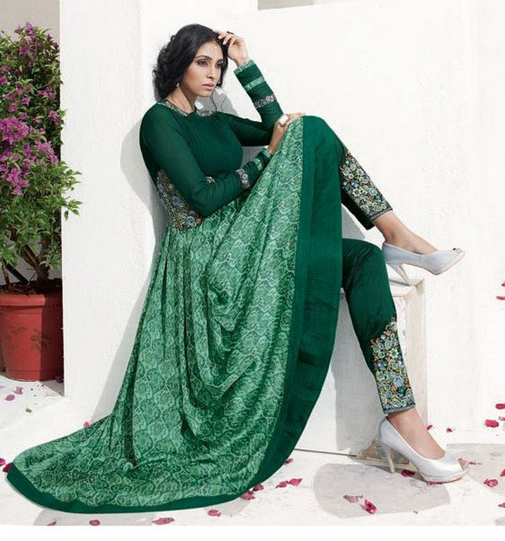 Karma designer green salwar suit