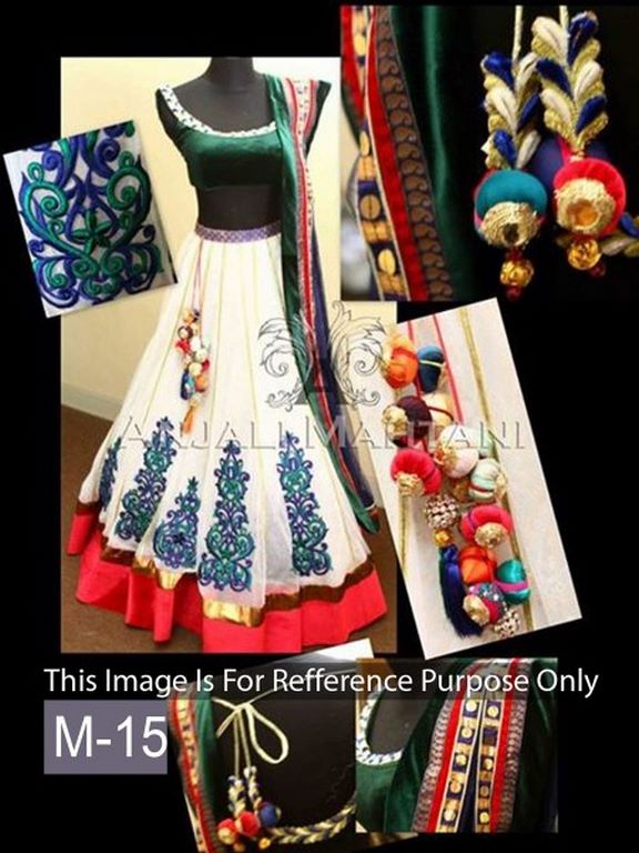 KG fashion designer white lehenga with heavy work