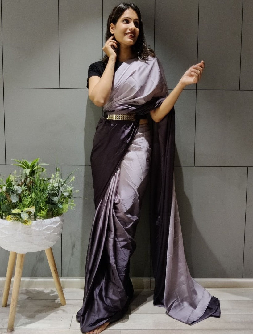 Multi shade booming silk ready to wear stylist saree