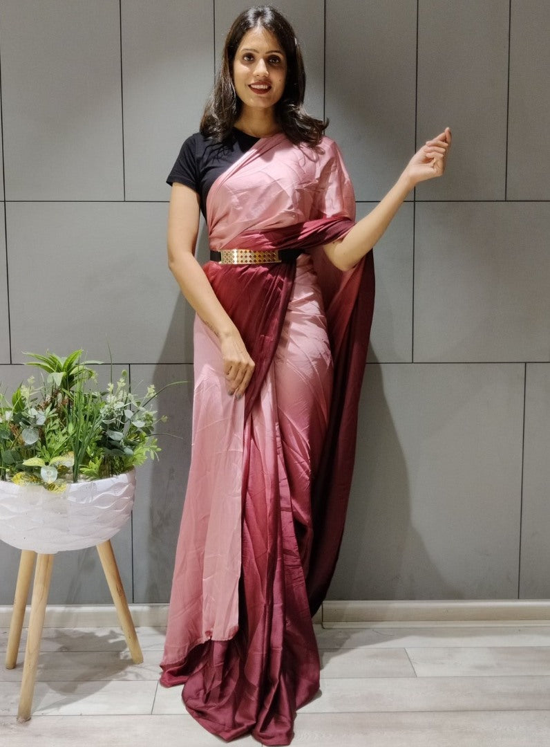 Multi shade booming silk ready to wear stylist saree