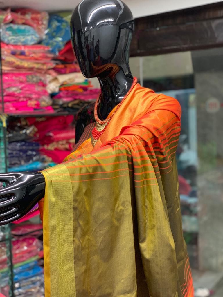 multicolor soft silk saree