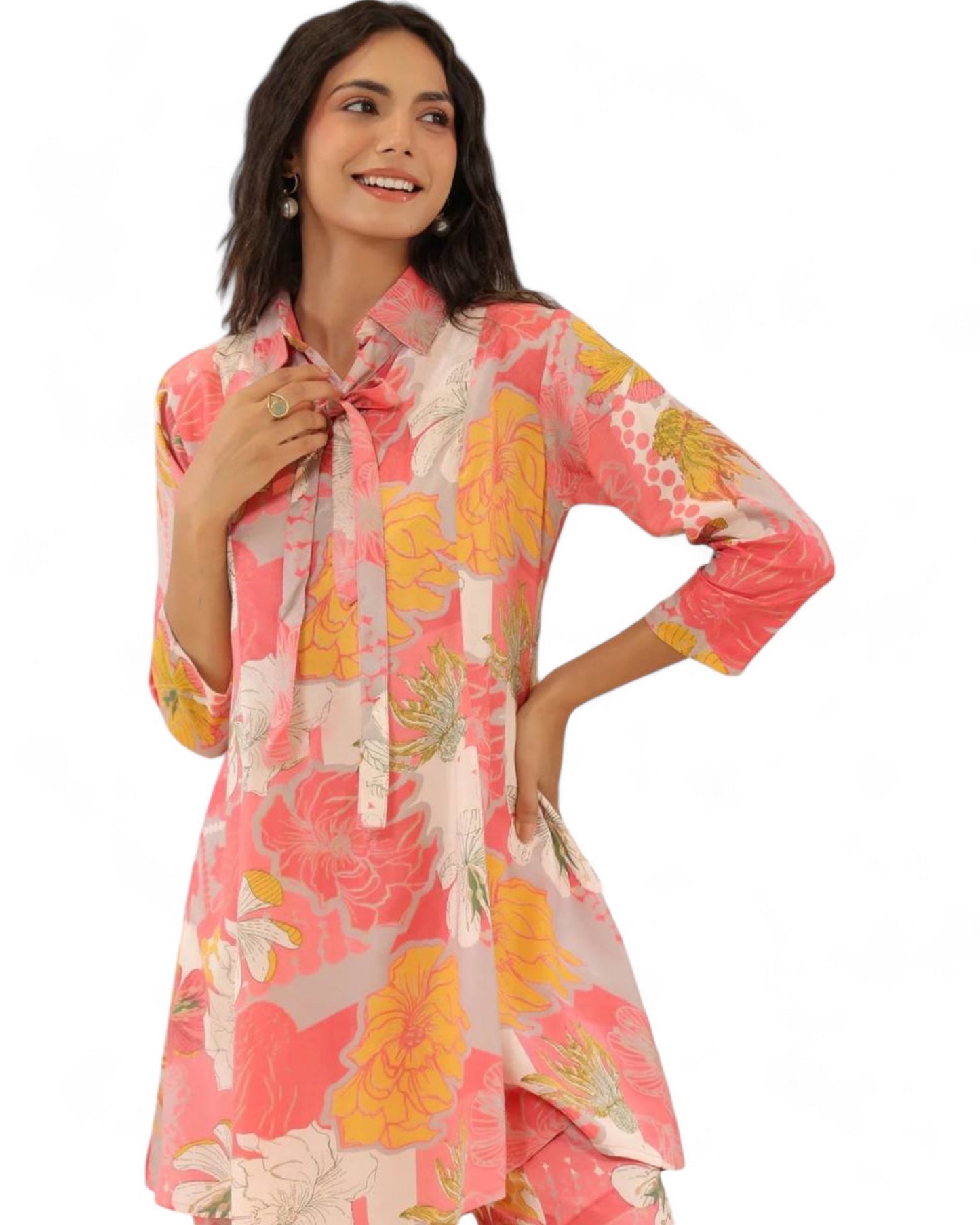 Stylish muslin floral printed co ord set