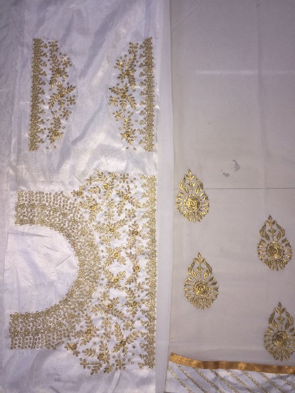 pretty look multicolor embroidered silk saree