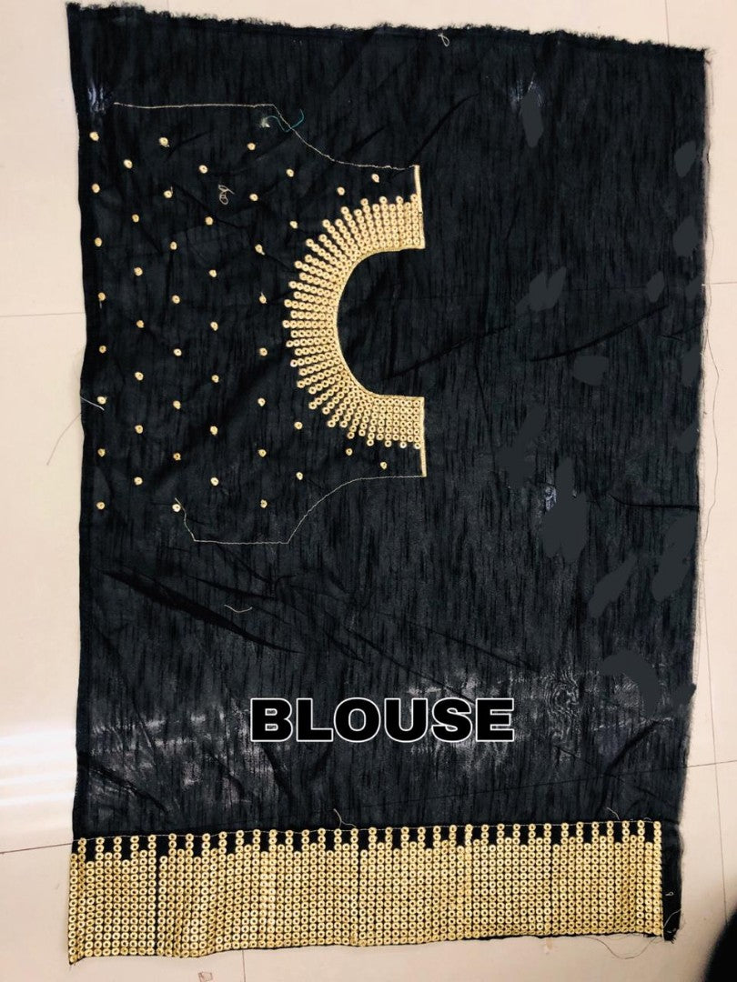 pure rangoli embroidered partywear saree