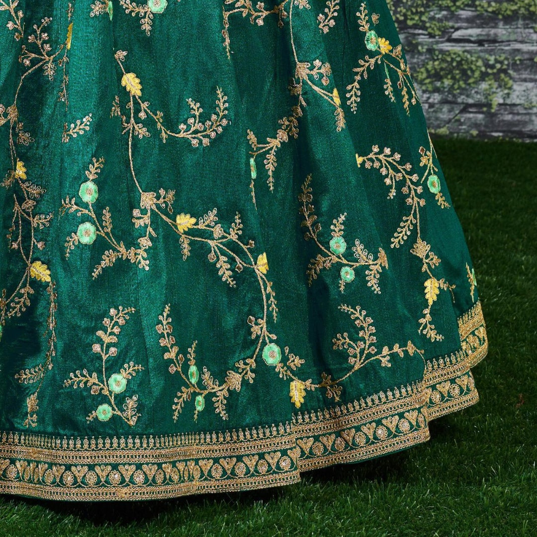 Purple mulbury silk designer embroidered wedding lehenga choli