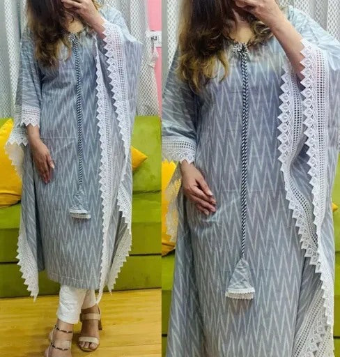 Rayon printed kaftan kurti