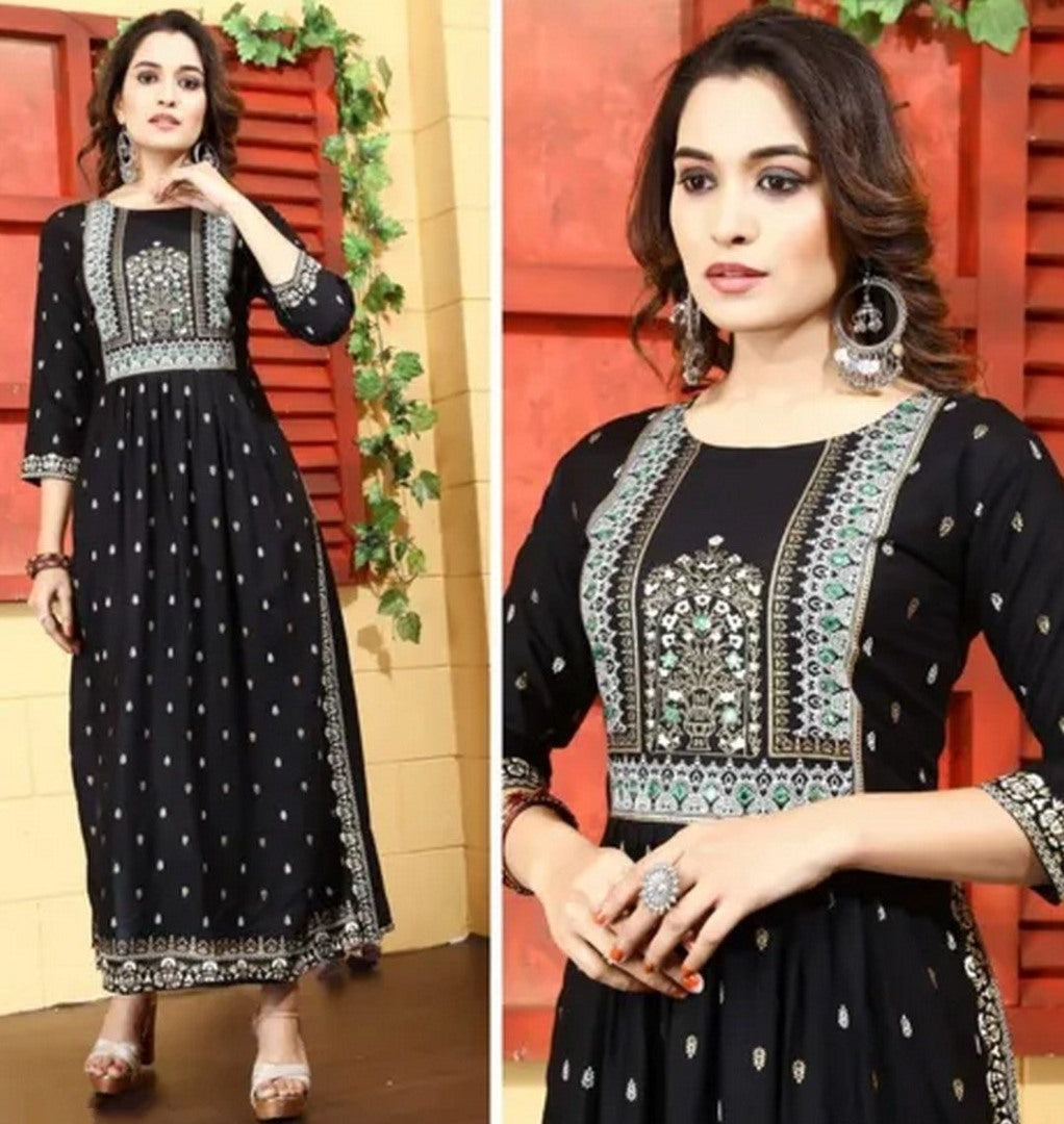 Rayon printed kurti