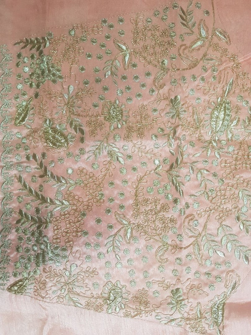 Red art silk embroidered wedding lehenga