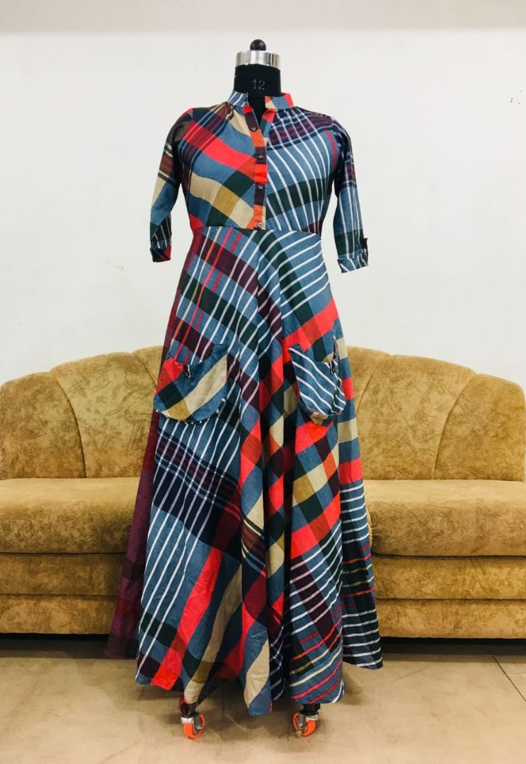 Rich cotton digital printed summer casual kurtie