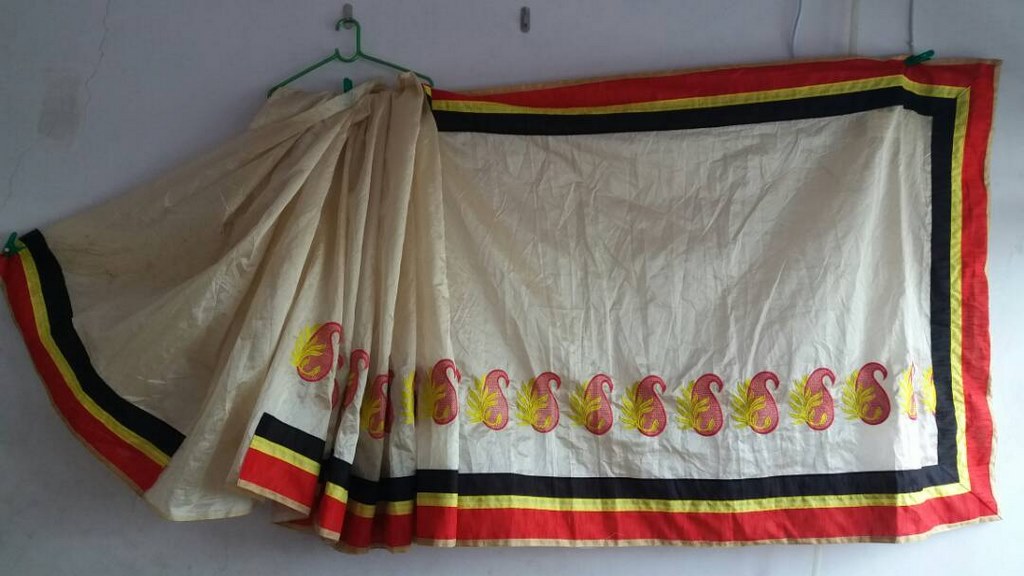 Stylist Cream Printed Any Festival Saree