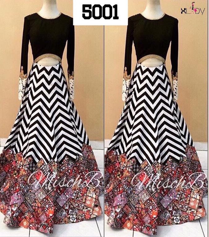 Stylist indowestern style printed lehenga