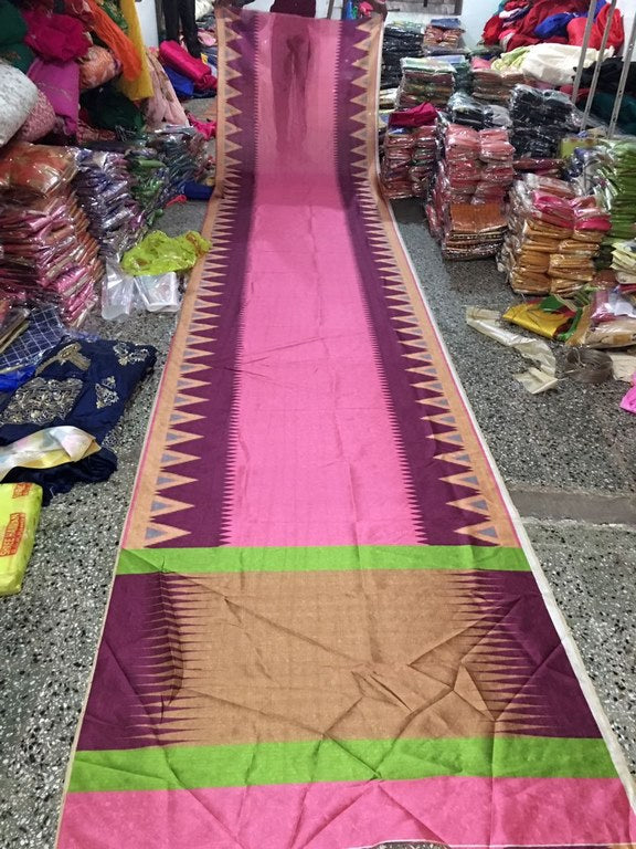 Stylist Pink Printed Ceremonial Saree