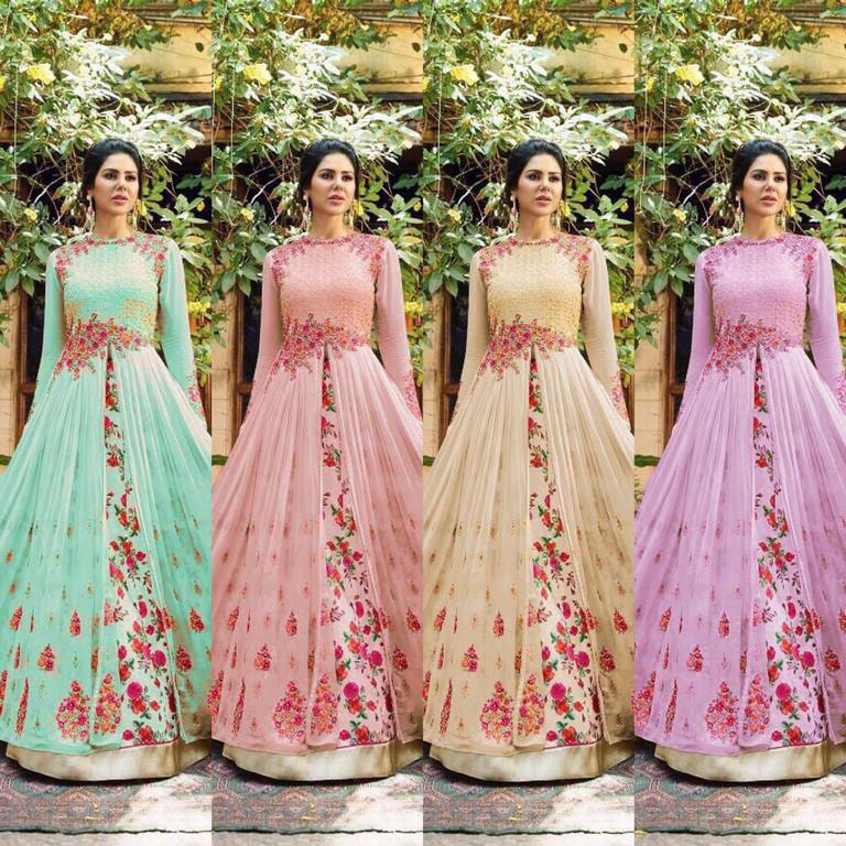 Stylist Printed Indo Westurn Gown