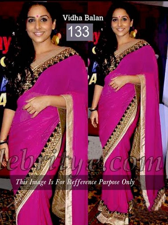 vidhya Pink saree