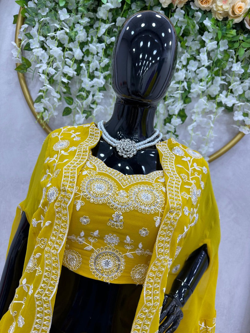 Yellow indowestern dhoti suit with jacket