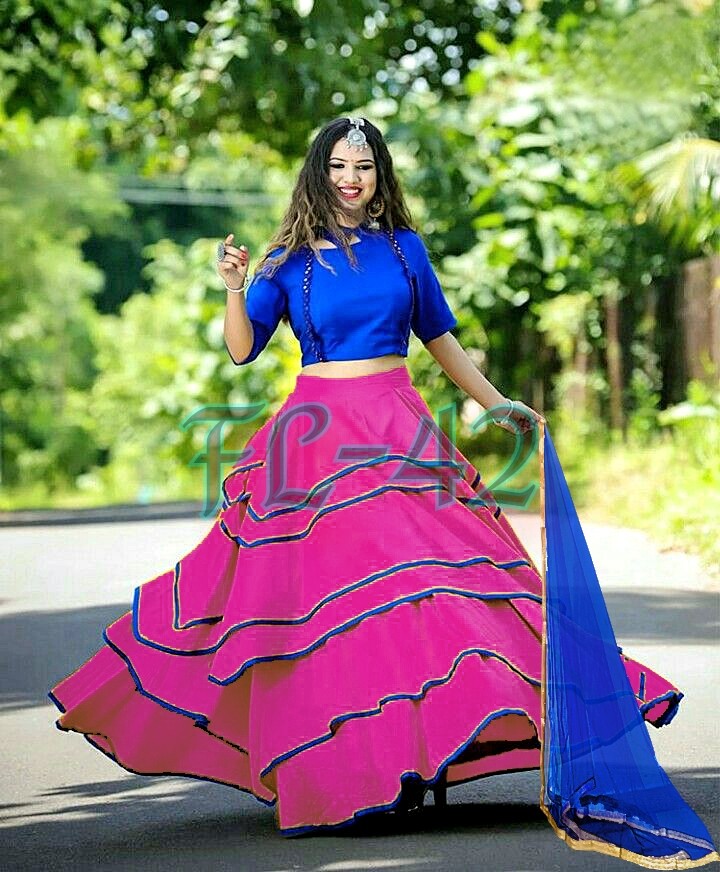 Yellow two tone tapeta silk plain lehenga choli