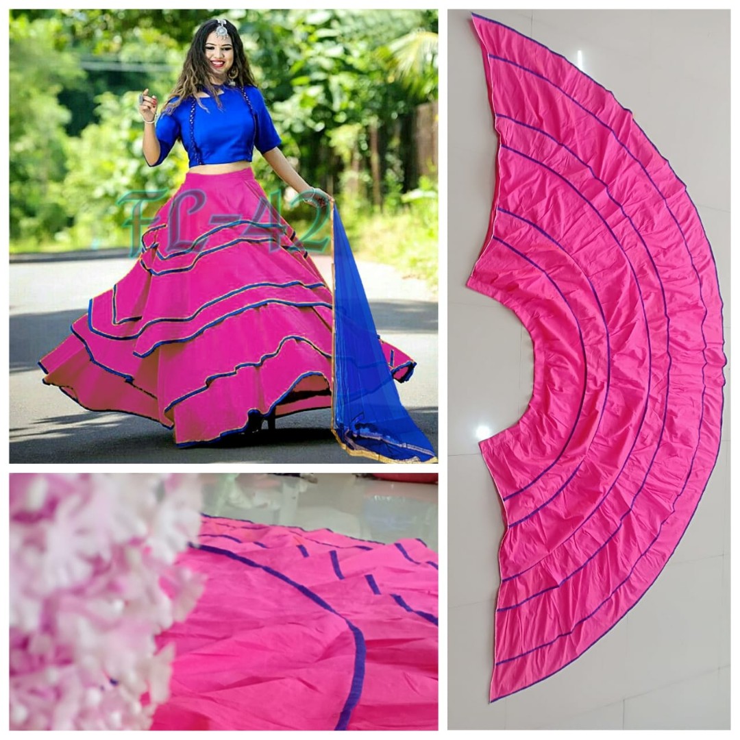 Yellow two tone tapeta silk plain lehenga choli