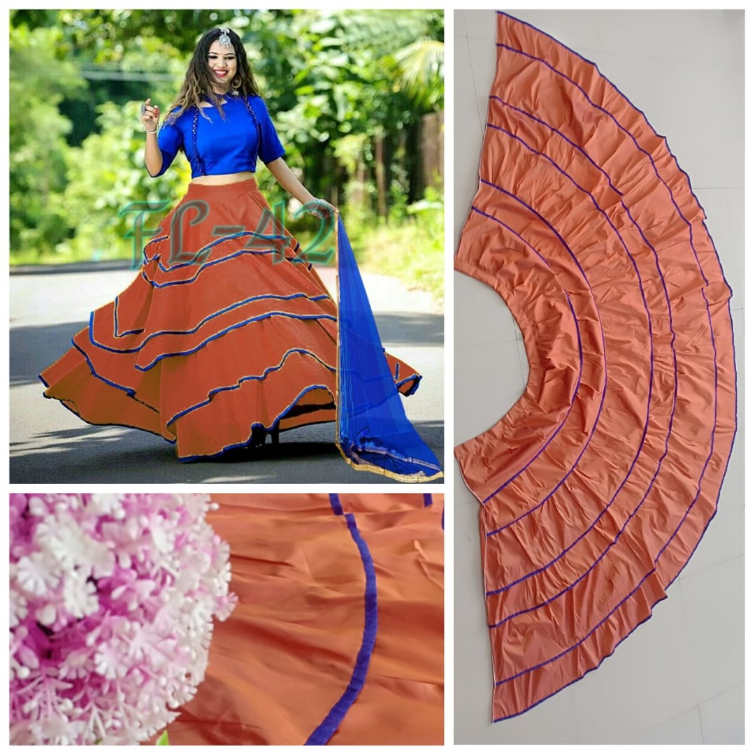 Yellow two tone tapeta silk plain lehenga choli