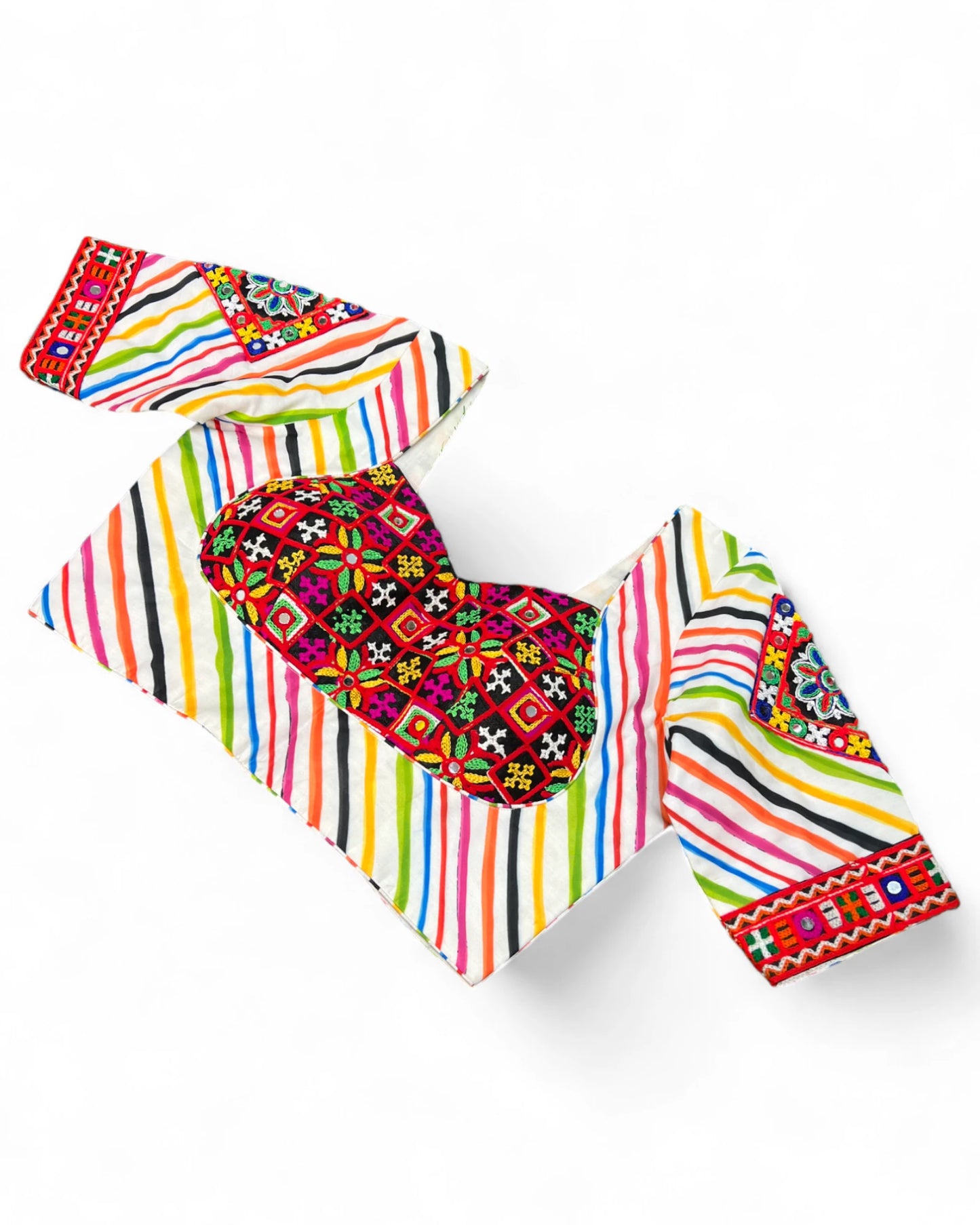 Black Rayon Navratri Gujarati Garba Lehenga Chaniya Choli with Stitched Blouse