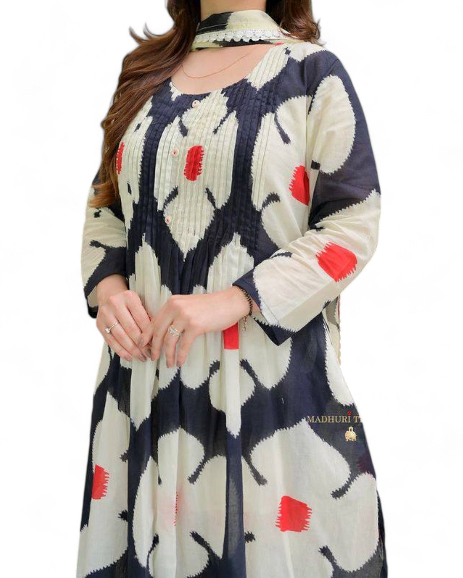 Georgette floral printed anarkali gown