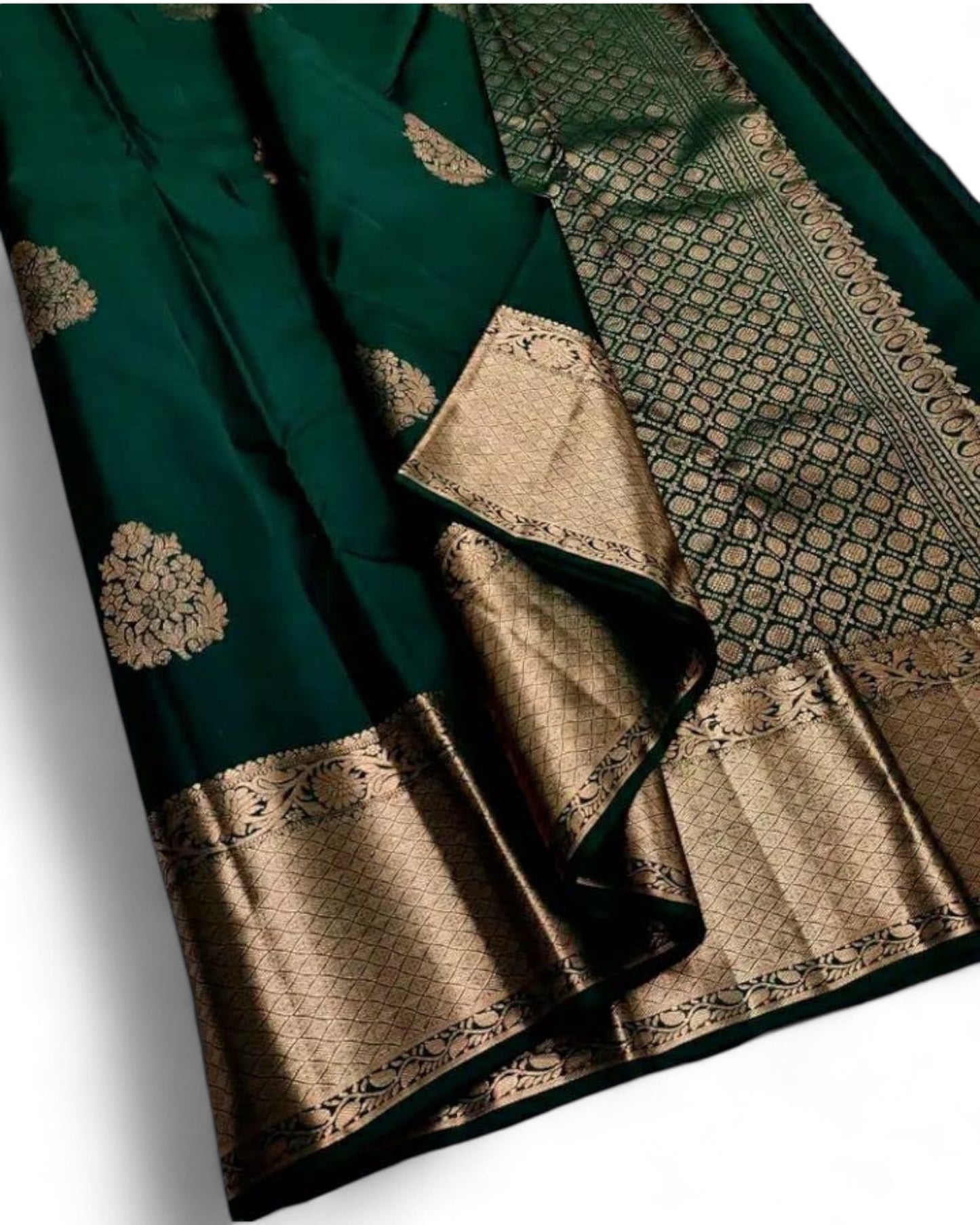 Green lichi silk rich pallu jacquard work wedding saree