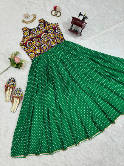 Georgette printed chainstitch work stylish kurti