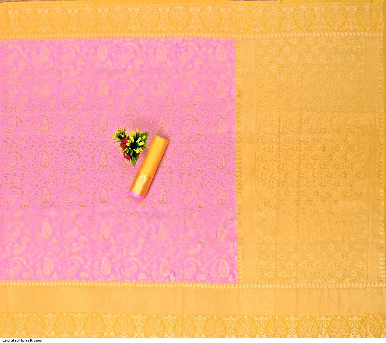 Lichi silk rich pallu jacquard work wedding saree