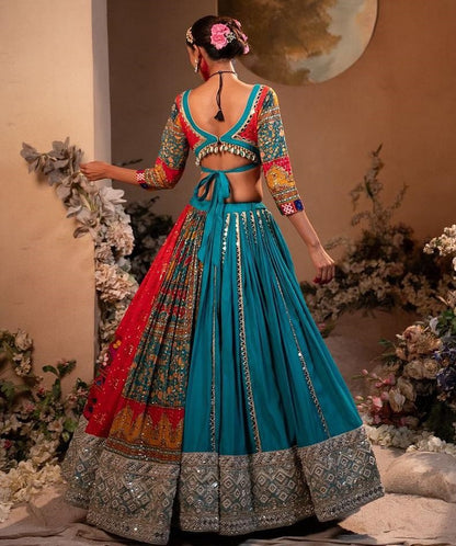 Rama cotton mirror work navratri lehenga chaniya choli