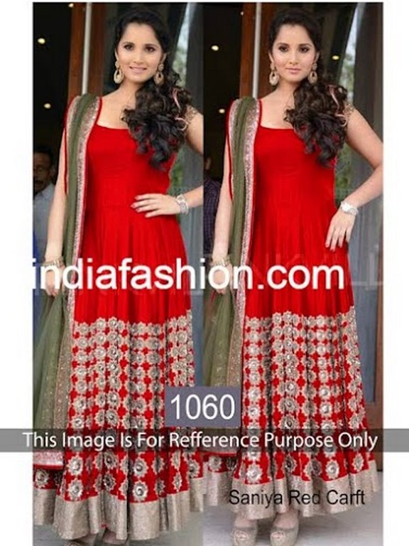 SANIA MIRZA RED BOLLYWOOD REPLICA SALWAR SUIT