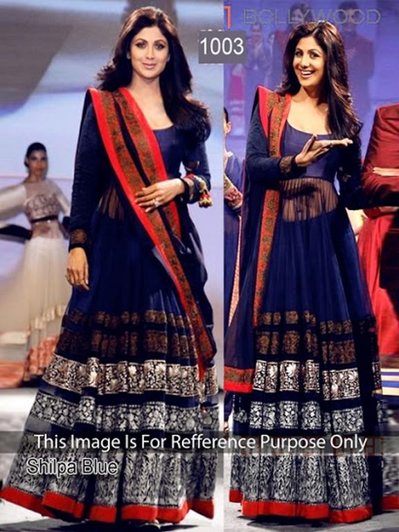 SHILPA SHETTY BLUE GOWN
