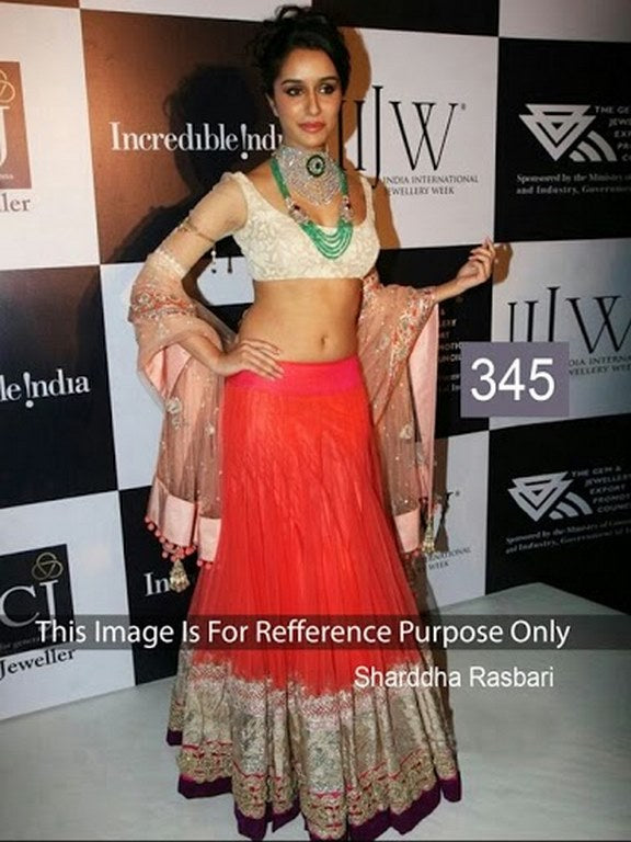 Shradhha Raspberry Orange Lehenga