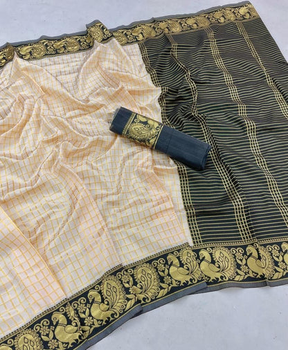 Soft Lichi Silk Saree with Rich Pallu & Jacquard Work