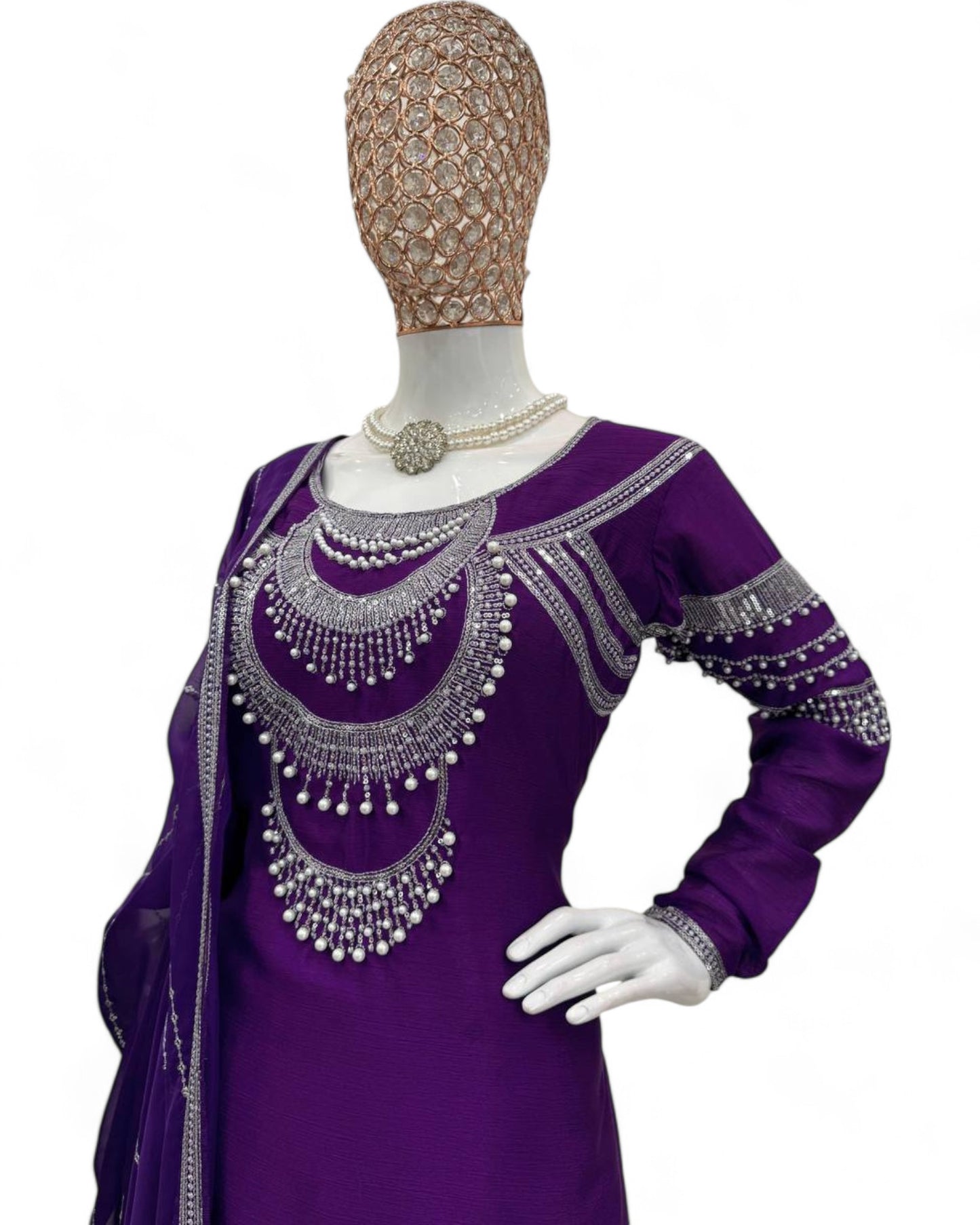 Urvashi Rautela purple designer bollywood salwar suit