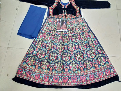 Bollywood style heavy embroidered ceremonial gown